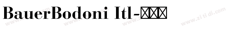 BauerBodoni Itl字体转换